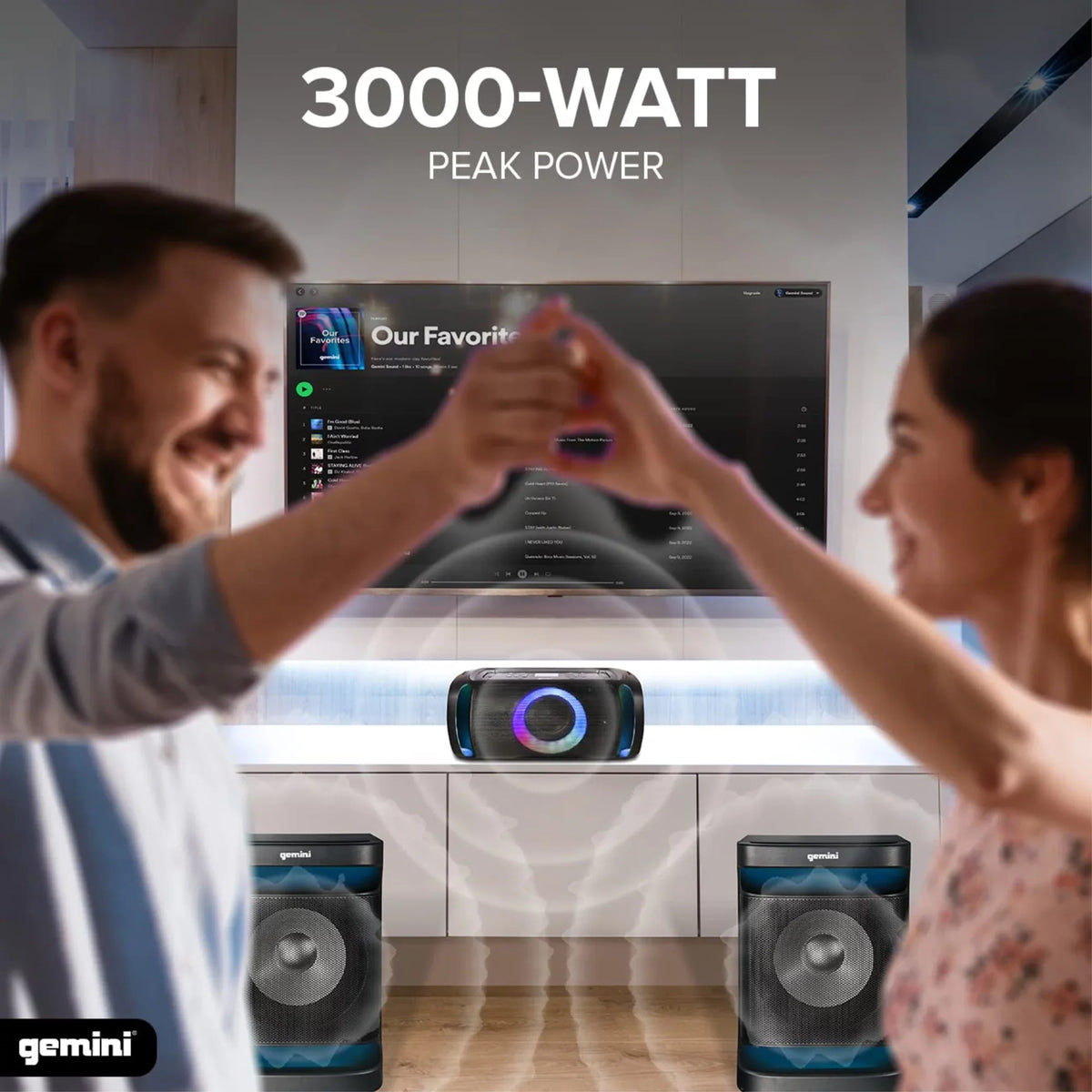 Audio Gemini Bluetooth 4000W Party Home LED GSYS-4800 Watts System Light Stereo with Theater Sound &