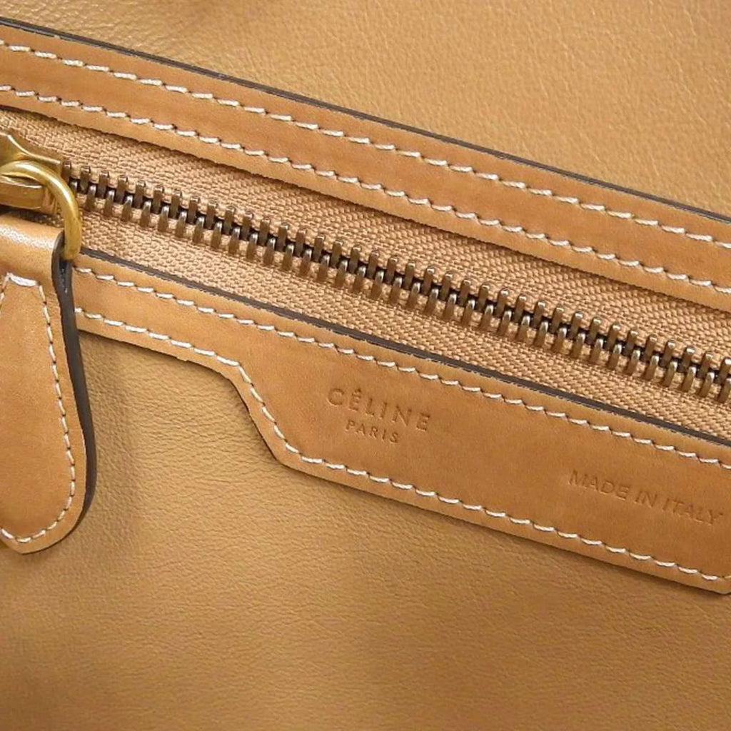 Celine handbag mint 15LK beige CELINE micro Pre-Owned 167793 tricolor green shopper (Good) A03 luggage