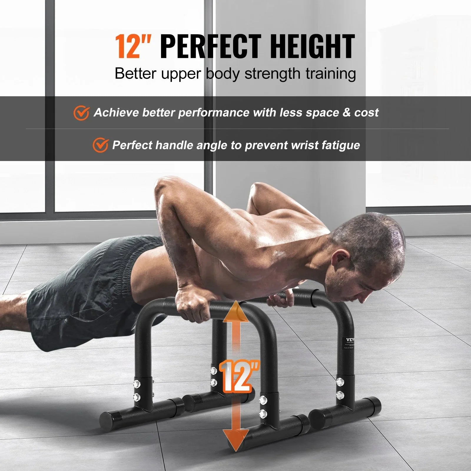 Bars, Capacity, for Home Strength Stabilizers 500 and Outdoor Ideal Gym, with - Training Fitness VEVOR Dip lbs Office, Heavy-Duty Workout Stand