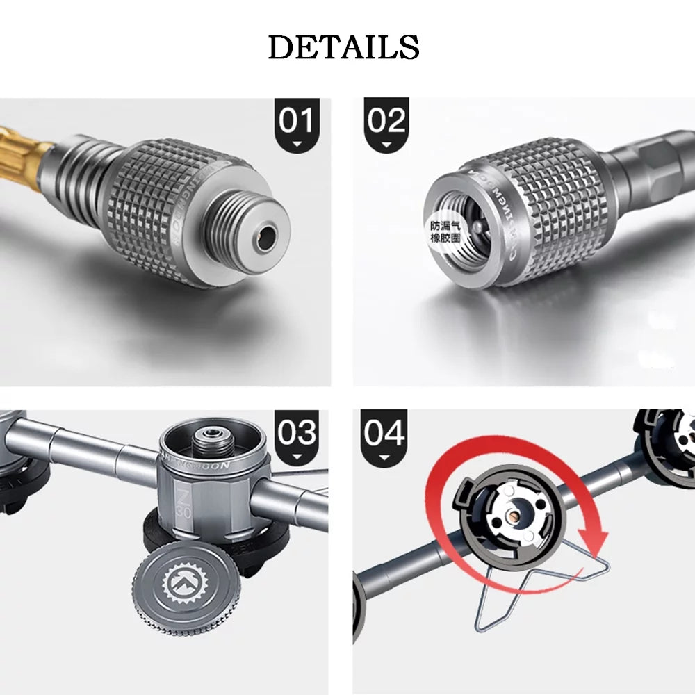 In Butane Type Adapter 3 Butane 1 Conversion Split Type Adapter Head AdapterAdventures 1 Split With Adapter Type 1 Type Adapter In Butane CAMPINGMOON Convenient Adapter,Head Convertor