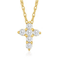 Adult ct. Gold, in Canaria 10kt Cross Diamond Women's, Yellow 0.10 t.w. Necklace Pendant