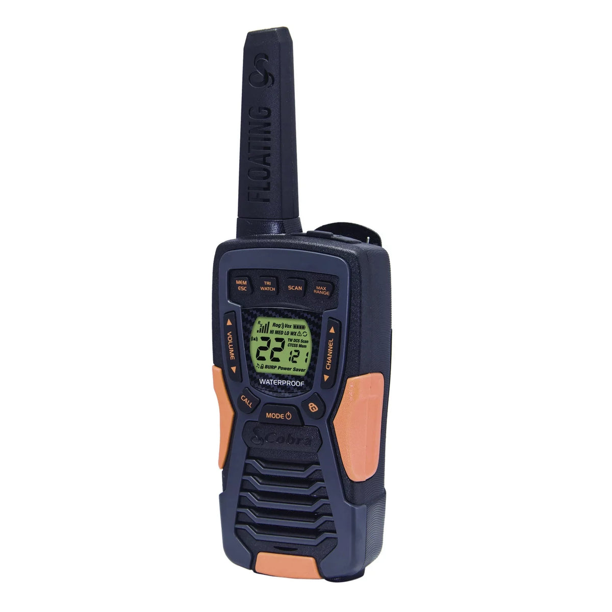 37-mile ACXT1037R-FLT Walkie (2-Pack) Cobra Floating, Talkies Two-Way Radios Rechargeable - Range