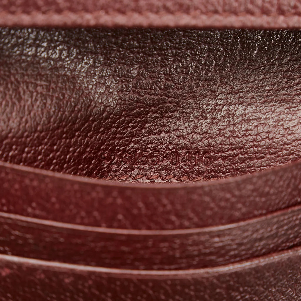 Leather Calf (Good) Ophidia Red Small Wallets Pre-Owned Authenticated Unisex Gucci
