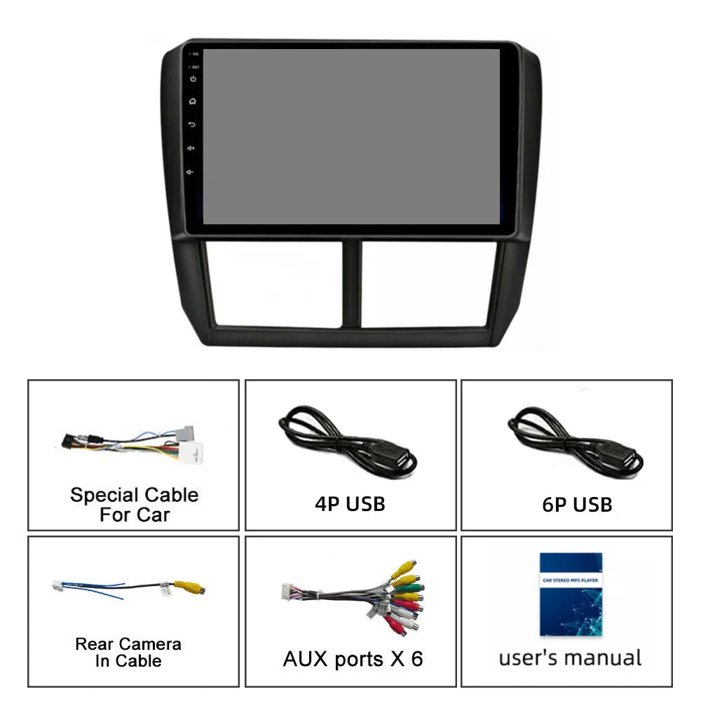 Carplay Player Car for GPS Android Bluetooth Subaru Forester Auto Android 9 Navigation Car Radio 2008-2012 JMANCE inch 10