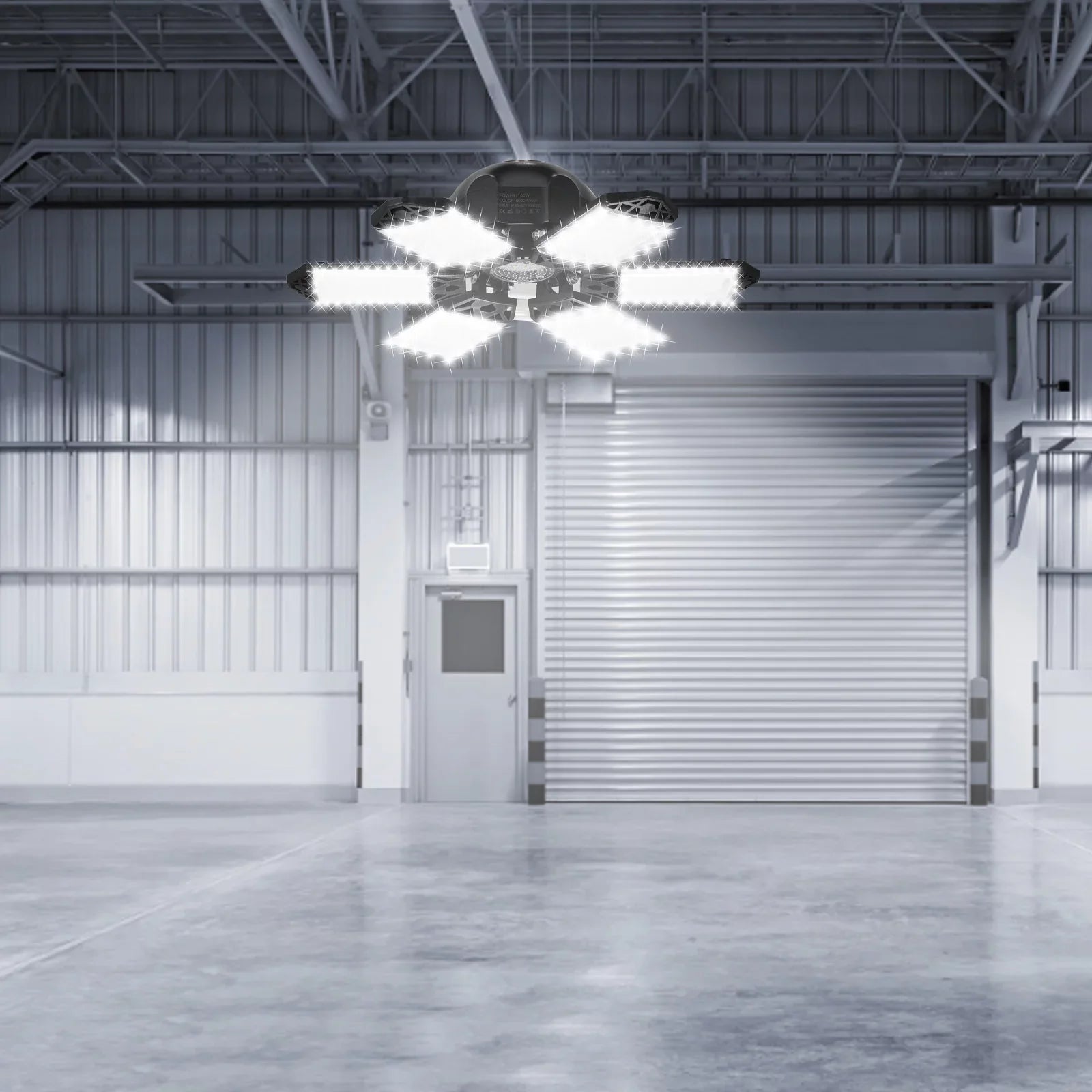 6 Garage Garage Workshop 160W Holder Adjustable Kit with Base Panels 2PCS for Folding Ceiling 152LEDs Socket Gym C85-265V Light Foldable Basement Neoglint Lamp E26/E27 Deformable A Warehouse