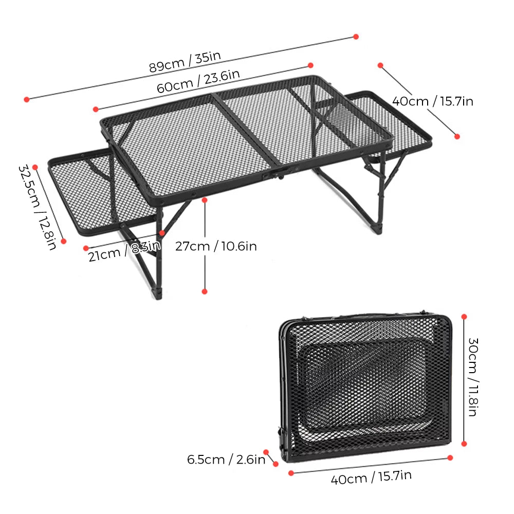 Folding Picnic Cooking Station Food Lixada Table Camping Table Prep