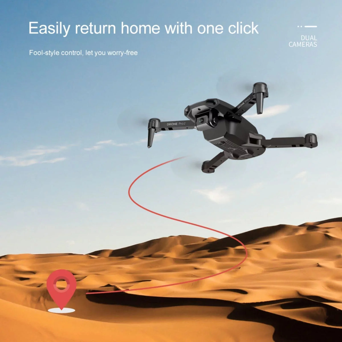 PRO HD Camera Drone GPS RC FPV Foldable Dqacd Drone 2021 E99 WiFi Dual 4K New