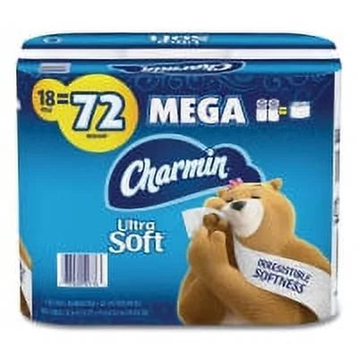 12/Pack Safe, x 3.92, Charmin 4 Tissue, Soft White, 2-Ply, Sheets/Roll, 352 Septic Essentials Bathroom