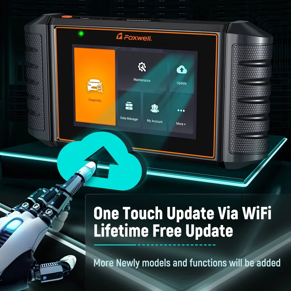 Throttle NT726 Diagnostic Injector Reset Reader System ABS Service Automotive All OBD2 Gift: 12 BMS Reset Automotive OBDII FOXWELL Scanner, Tester Code Suspension Coding Tool Bleeding Battery Scanner