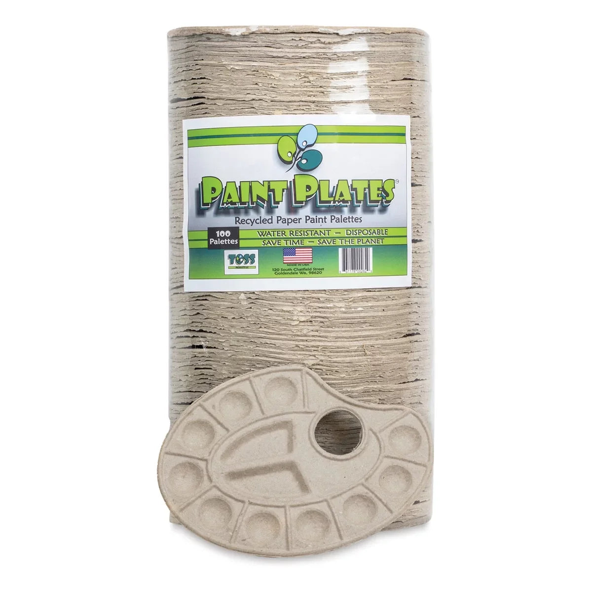 Toss of Plates Palettes Paint Pkg 100 Disposable -