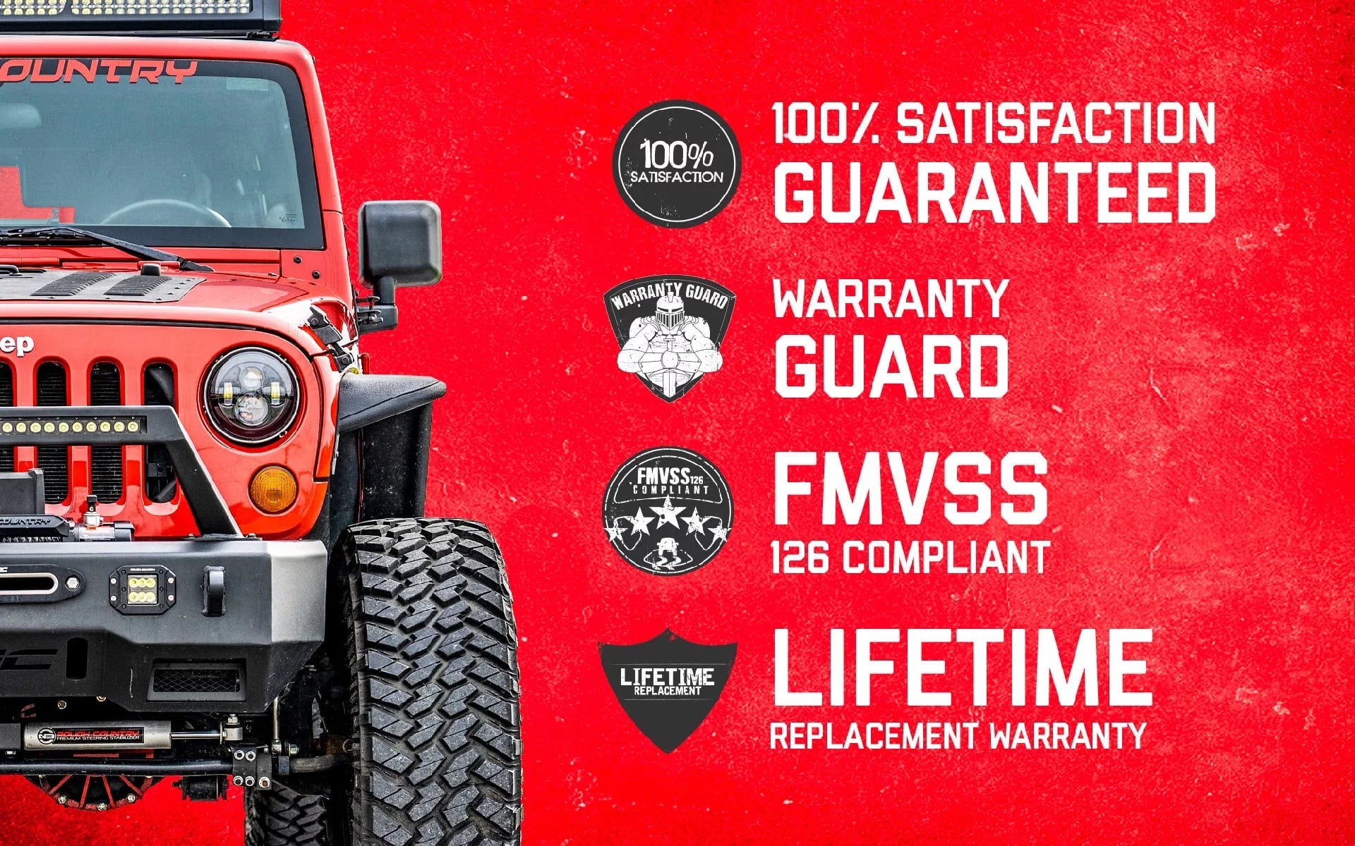 Leveling 4WD - Kit Rough 2.5" 48970 Country Duty Super for w/V2 1999-2004 Shocks
