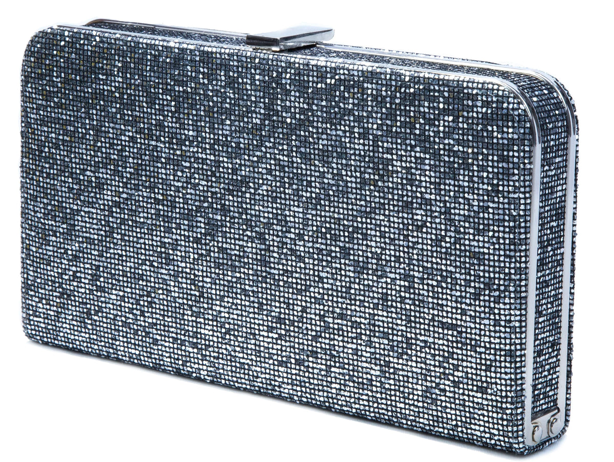 Couture Glitz Glitter Silver Bag, Lady Rectangle