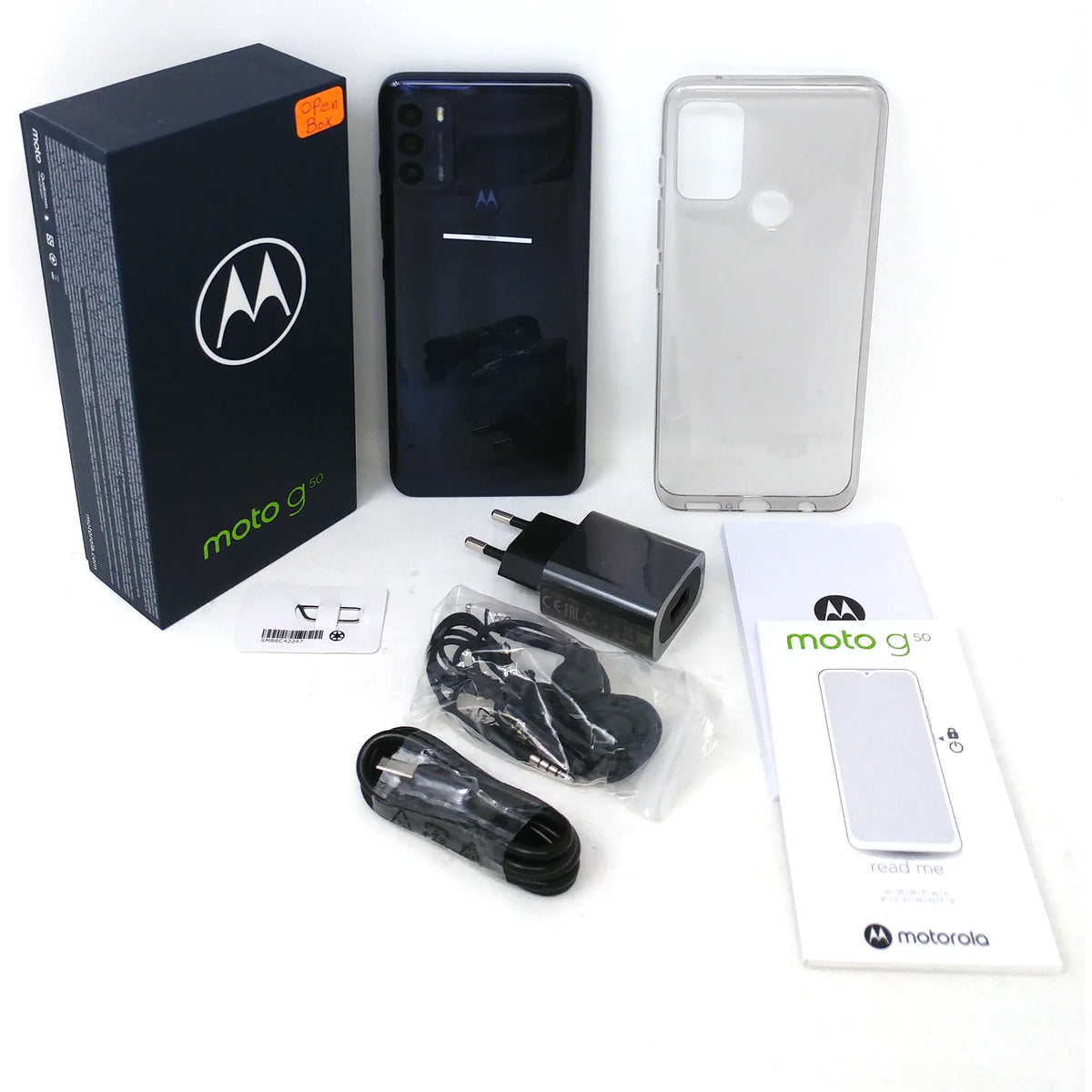 Steel XT2137-1 6.5" 128GB RAM OB 5G 4GB G50 - Factory Grey Unlocked Motorola Phone Dual SIM Moto -
