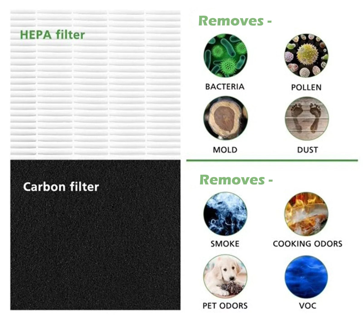 True Activated 200M, 2 #3304899 Pack Goodsby and AP-1519P H13 Filters and HEPA 2x AP-1518R Filters for AP-1512HH-FP Replacement Air Filters Pre Coway Carbon Pack 8x AP1512HH True Purifier HEPA Airmega