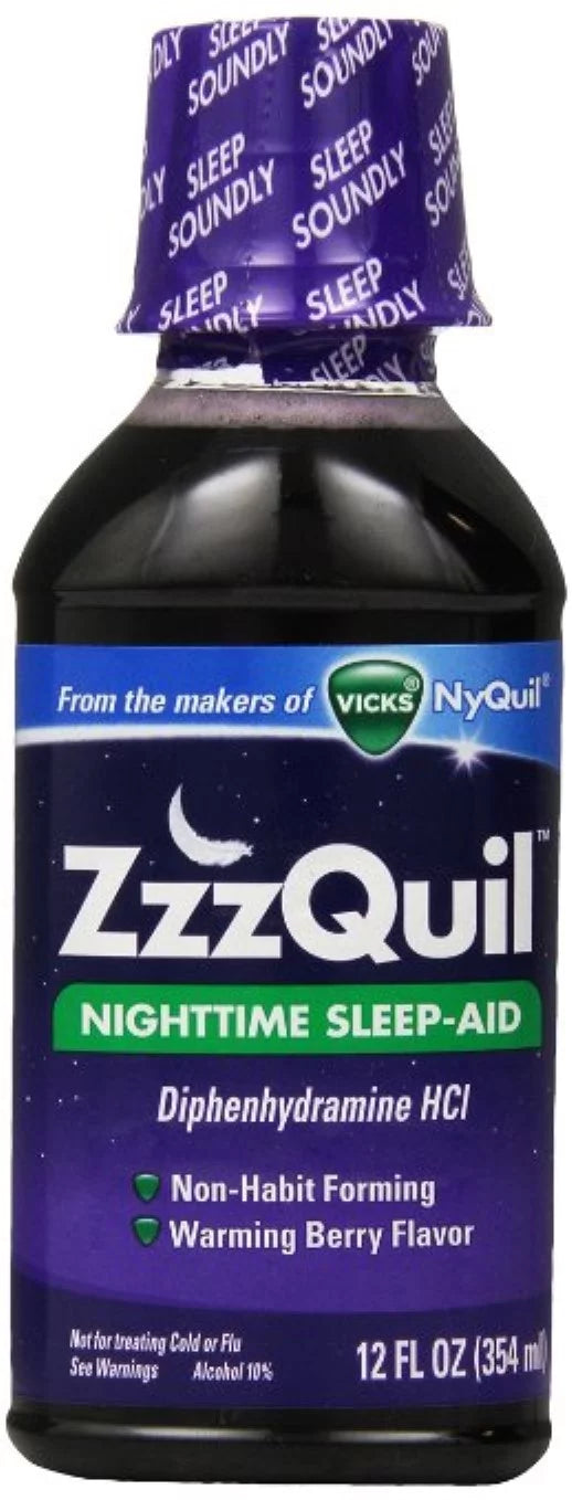 Flavor oz Pack ZzzQuil - Sleep-Aid 12 Warming Nighttime 3 Berry Liquid,