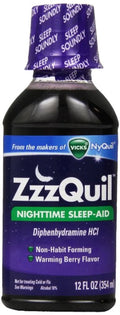 Flavor oz Pack ZzzQuil - Sleep-Aid 12 Warming Nighttime 3 Berry Liquid,