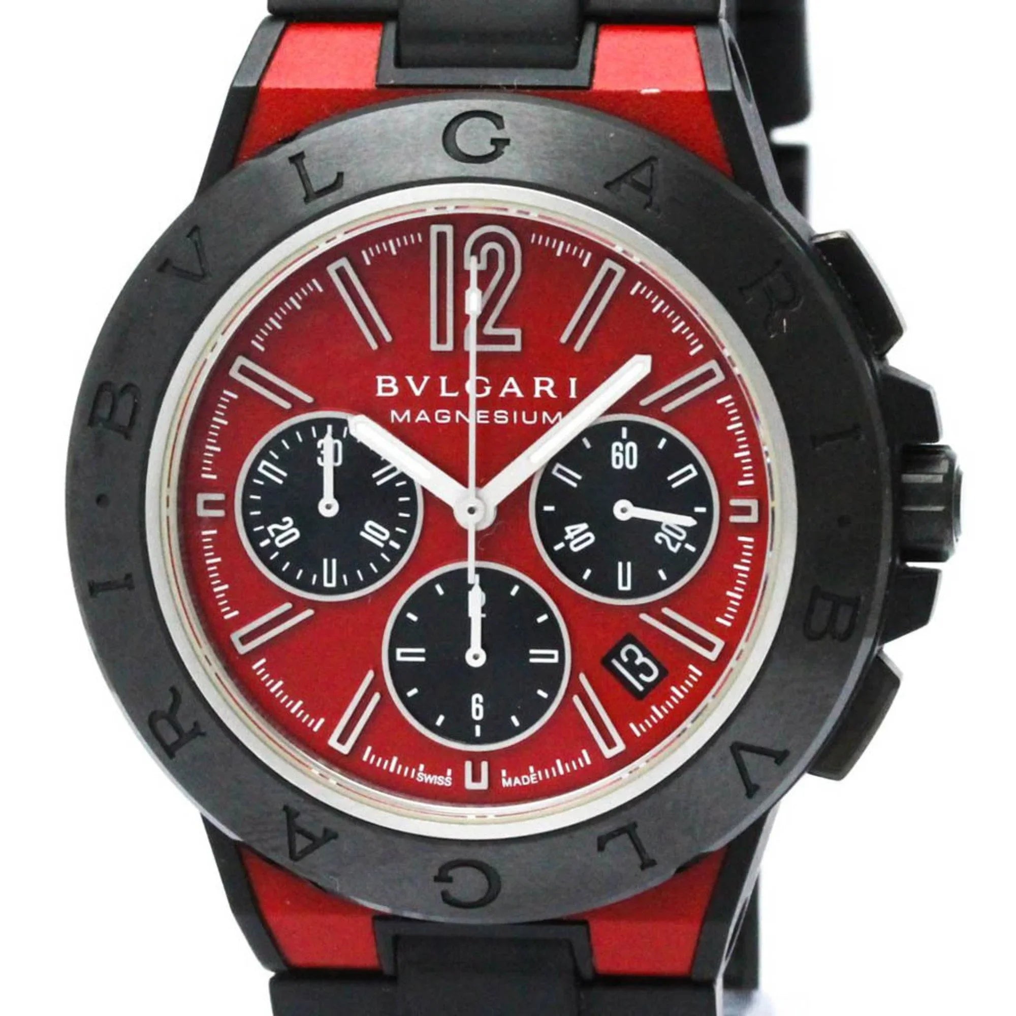 Chronograph Ceramic Magnesium (Good) BF567466 Diagono Automatic Watch DG42SMCCH Pre-Owned BVLGARI