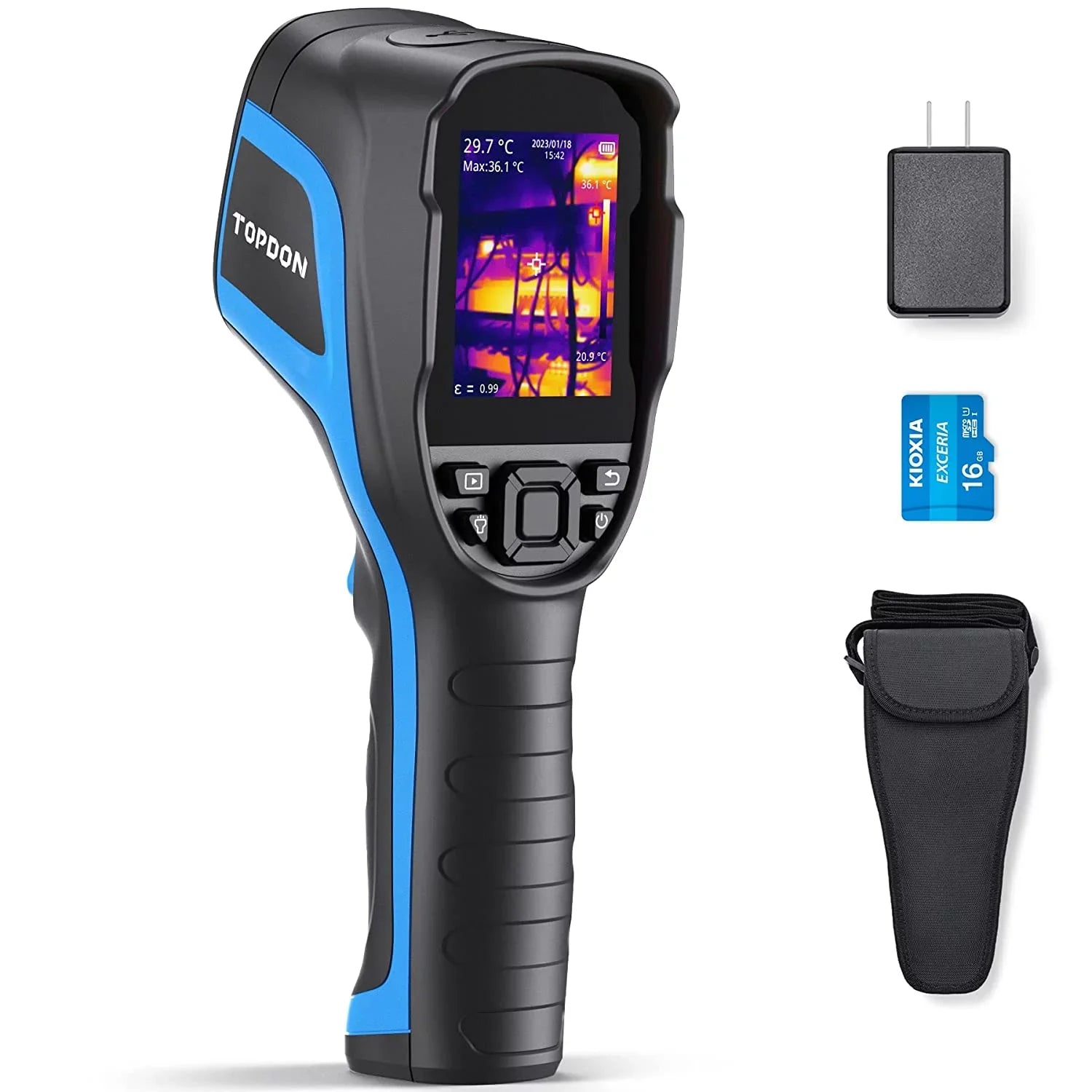 Thermal Handheld Camera 256 Infrared Battery Camera Life Thermal Imaging TC004 192 High x Camera, TOPDON IR Resolution 12-Hour