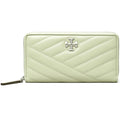 Leather Tory Wallet Zip Chevron Continental Kira Frost) (Pine Women's Burch