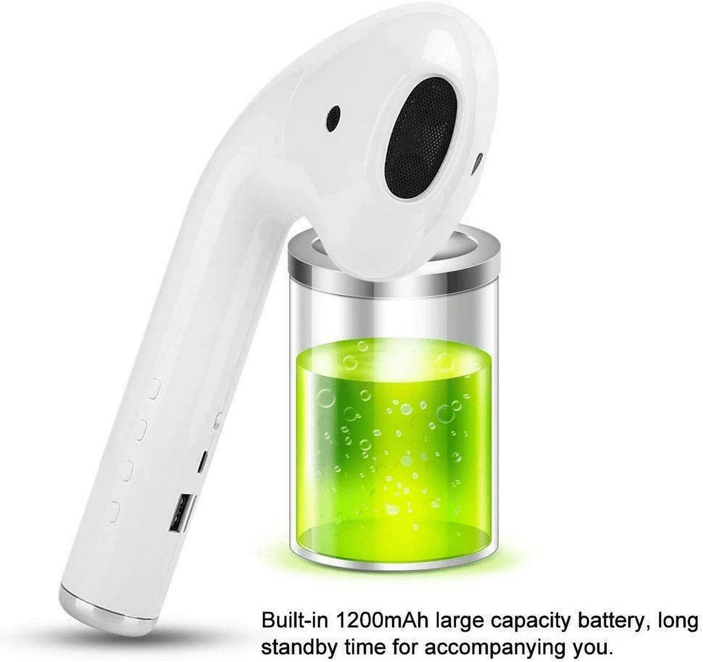 Portable Headset Travel, Slot(White) Indoor, Outdoor, Wireless Aux Card Music SD for TF Cable Giant 5.0 3D Speaker Mic, Bluetooth and Stereo w/Built-in Party, Giant Loudspeaker