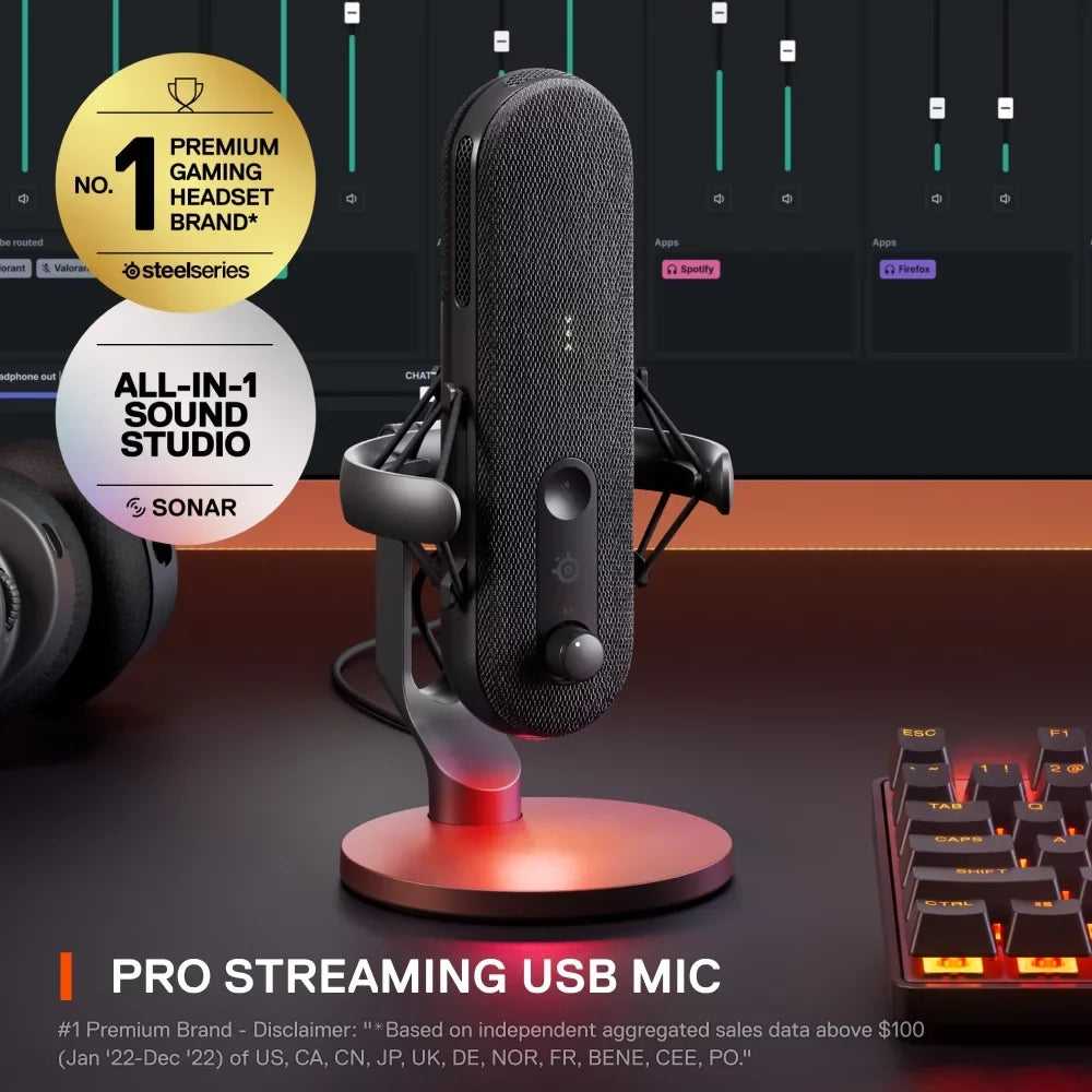 SteelSeries USB Microphone for PC Gaming Alias