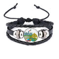 Famous Braided Spots Woven Bracelet Tourist Graffiti Flag Culture Leather Mexico Wristband Rope