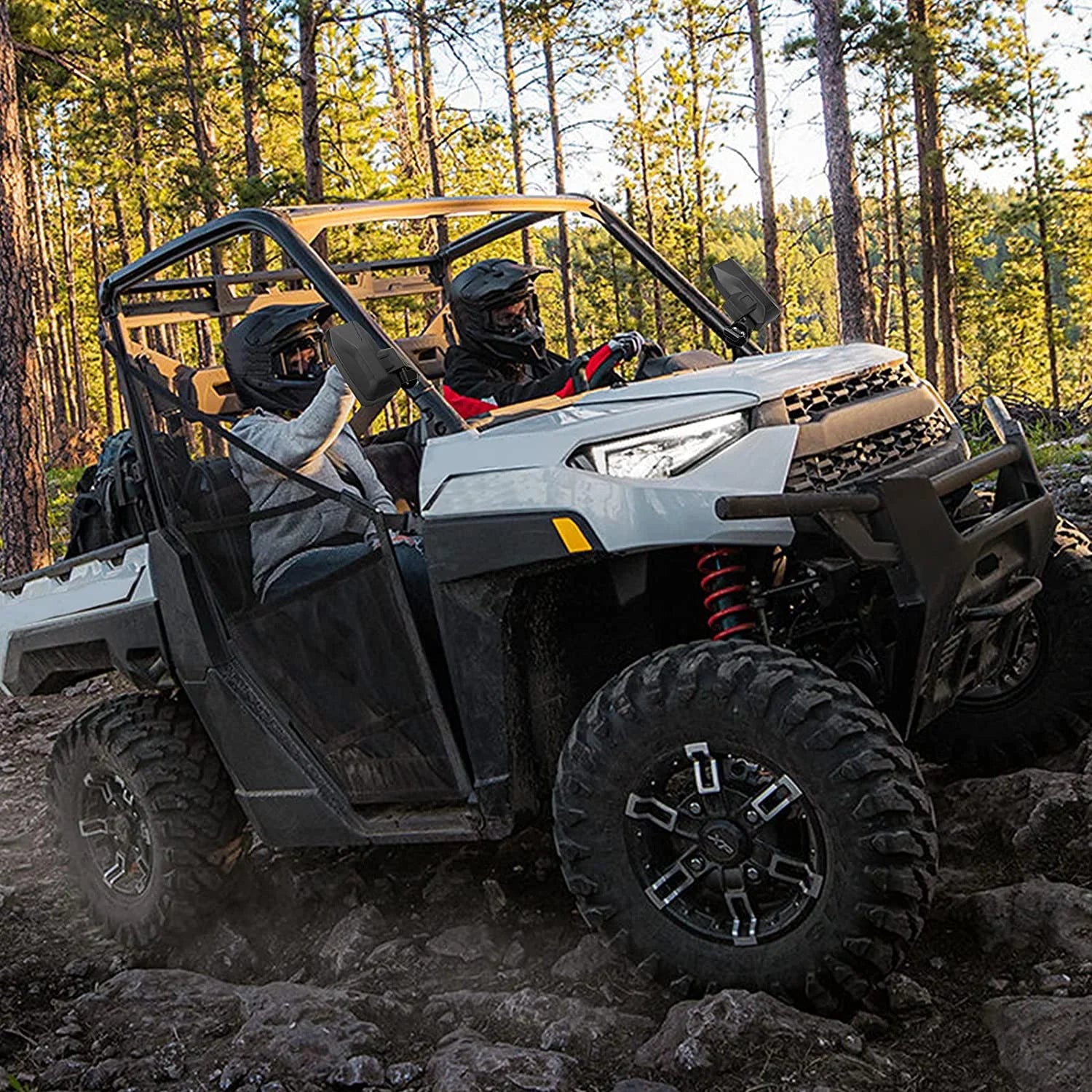 570 Door) Compatible for Side 900 Ranger Maverick Mirrors 1000 Side UTV (Not XP View Polaris Mirrors 1000 Trail Mirrors,Wider General Rear with Can-Am Kemimoto Pro-Fit Defender