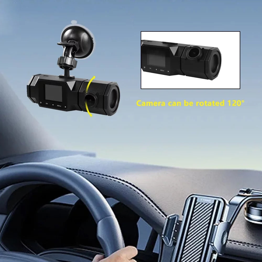 Cam Cam Driving WiFi with and Speed Dash and Mode, Dash Dash Camera FIEWESEY Inside, Dual Parking Recorder GPS 1080P Loop Recording Front