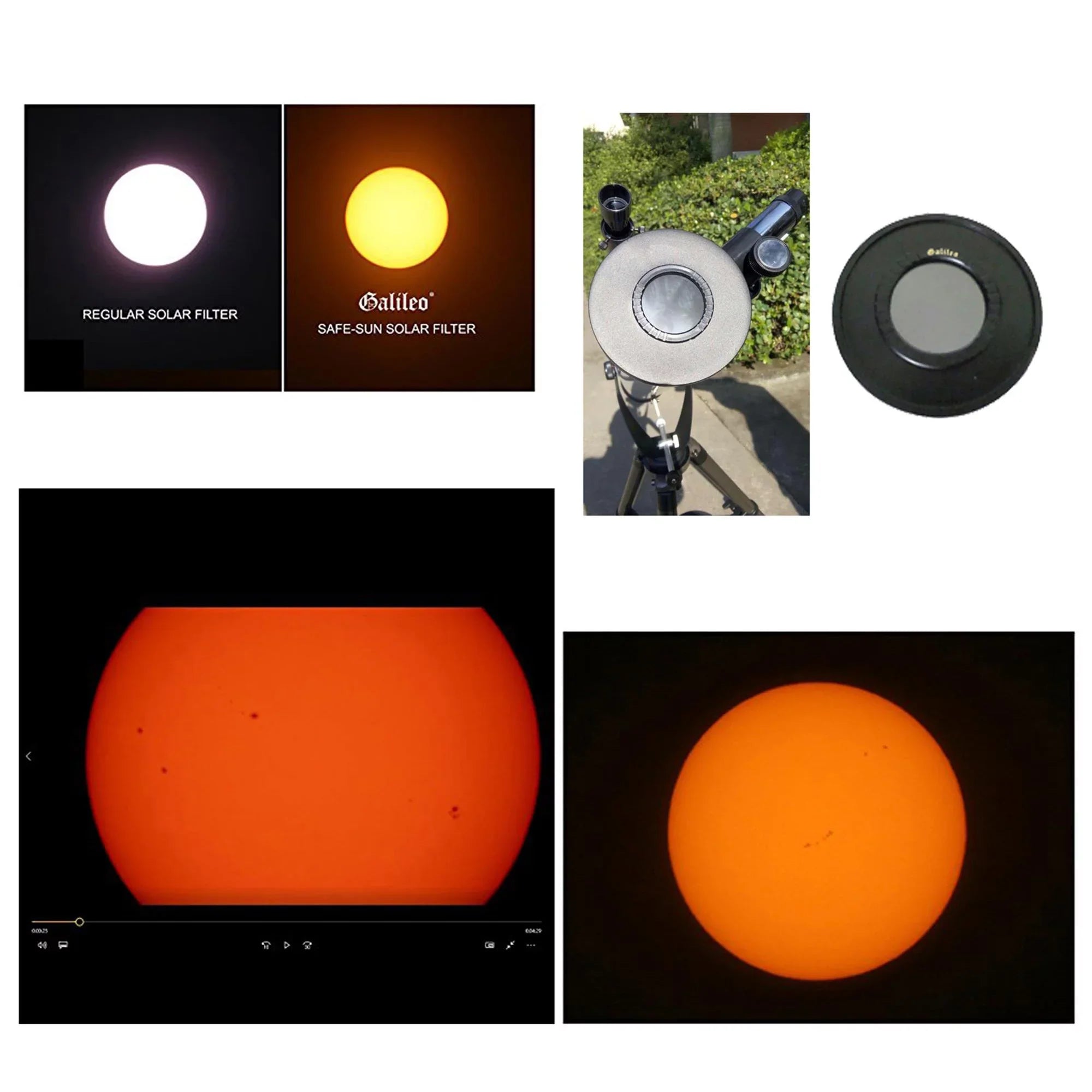 x Telescope Filter, Reflector Solar Galileo w/ 800mm White, 80mm