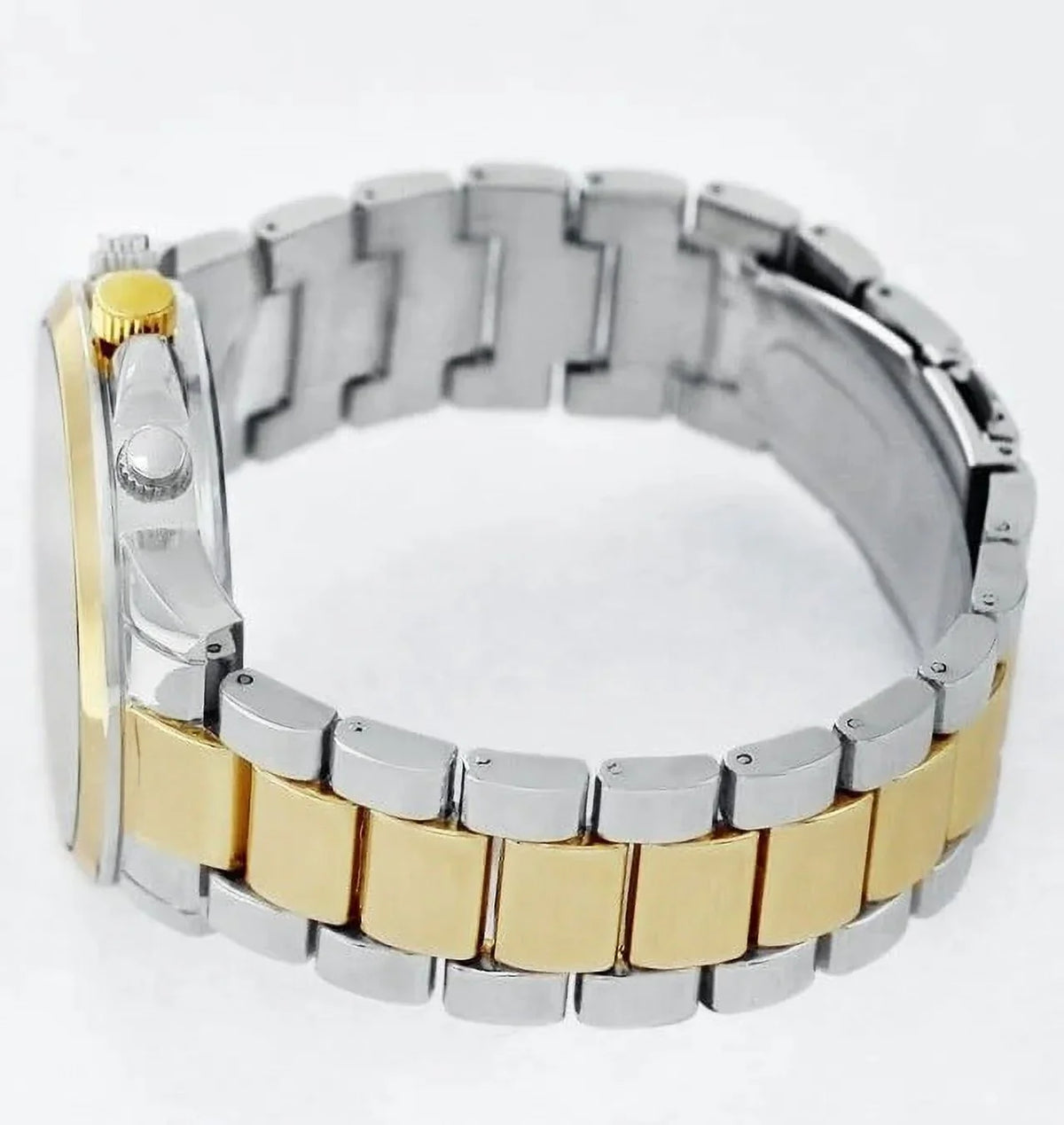 Tone/Blue) Band (Two Montres Quartz Sports Men's Fashion Metal Dress Carlo Watch 45mm Luxury