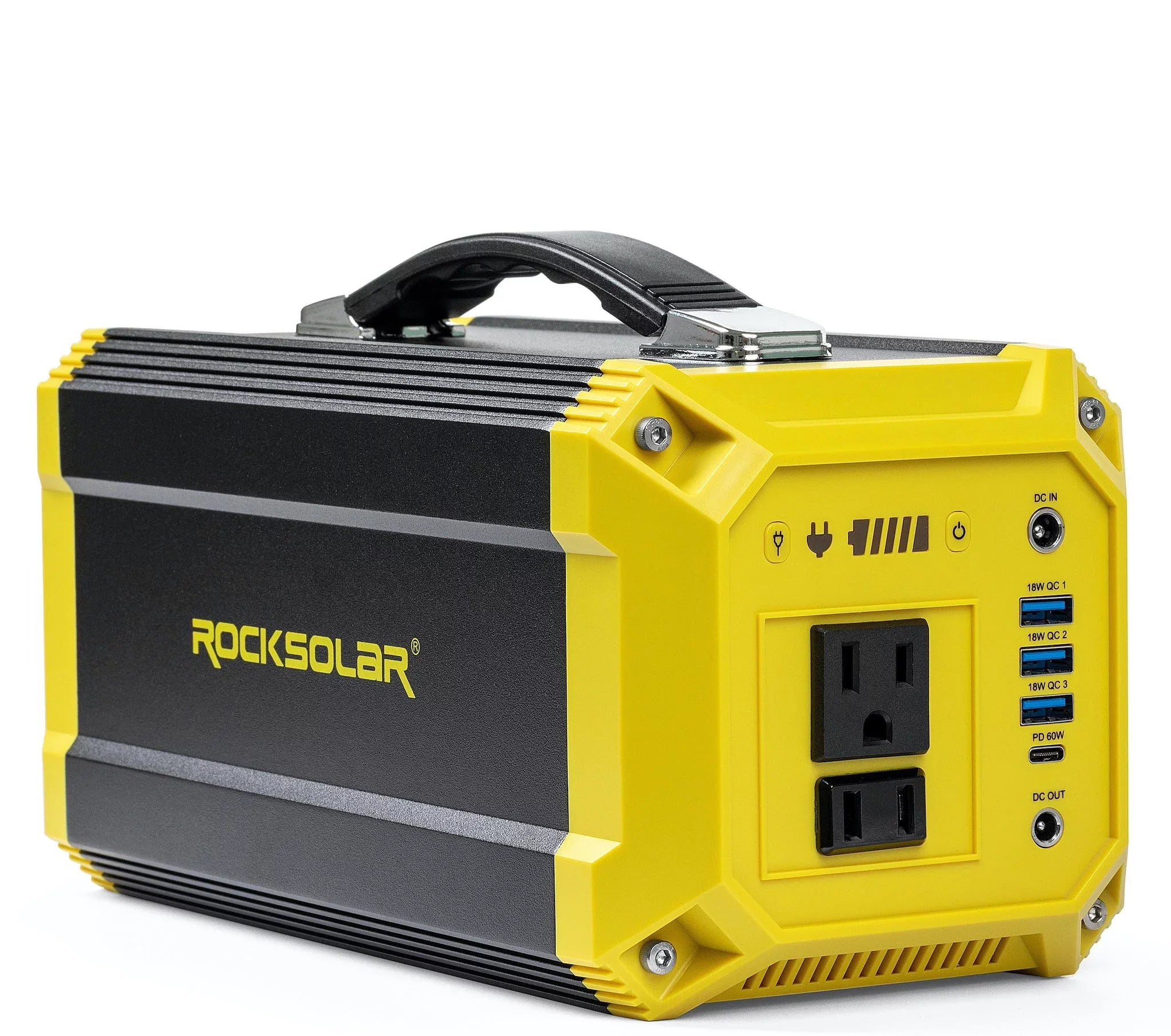 Solar 60W Generator with Portable Foldable Panel Utility 300W Kit Station Power ROCKSOLAR