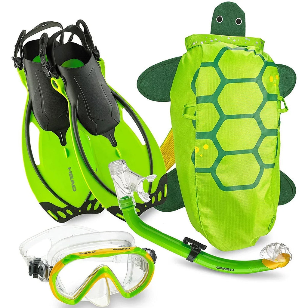HEAD Set, Purple, LXL Mask Sea & Fins Pals Premium Youth 480315SFSQULXL Snorkel