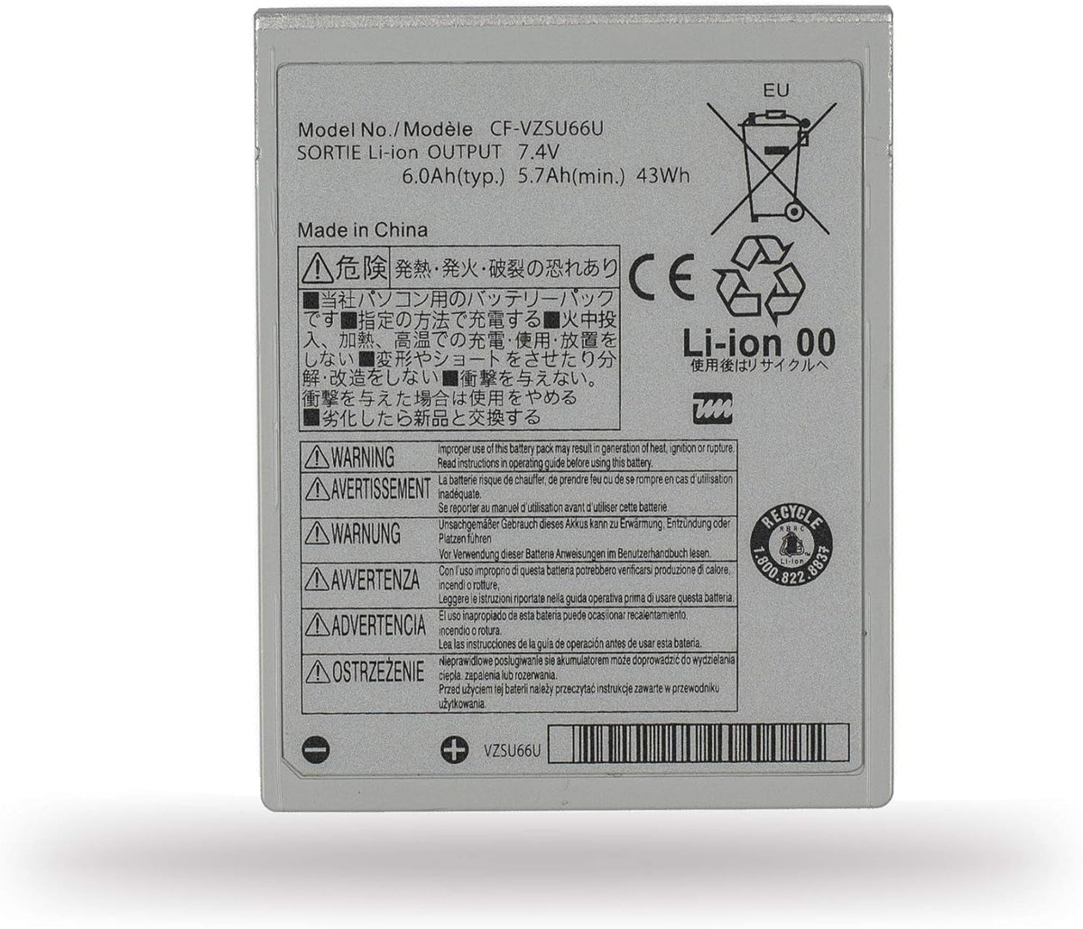 New Laptop y Panasonic 43WH/5.7Ah CF-C1 Series for 7.4V CF-VZSU66U Toughbook