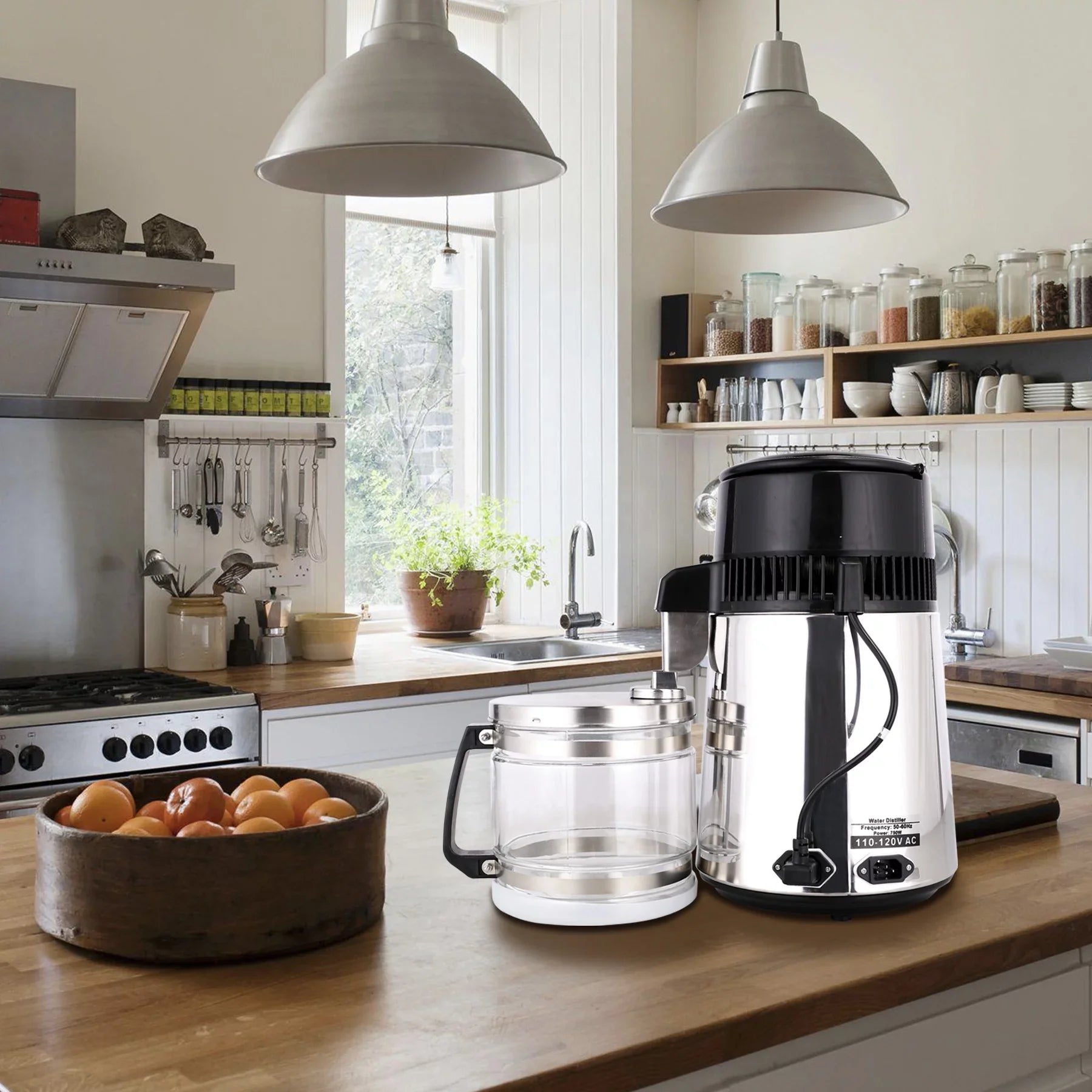 Machine Stainless 4L Purifier Home Water Glass Steel Bottle Distiller