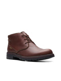 Brown Peak Chukka Padded M Insole Mens Lace-Up Resistant Toe 13 Round Block BY Morris COLLECTION Boots Water CLARKS Heel Removable