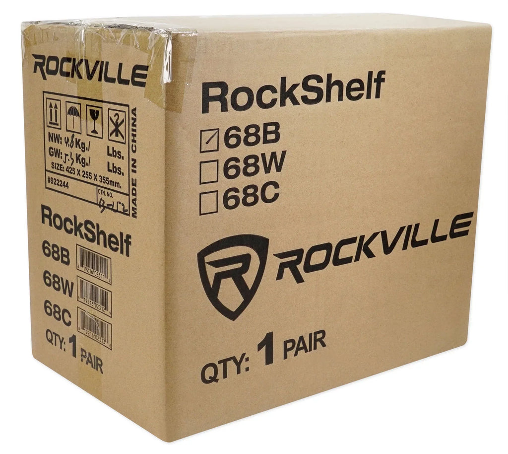 Bookshelf 150 Speakers+Stands Bluetooth+(4) Amplifier Rockville w/ BLUAMP 6.5"