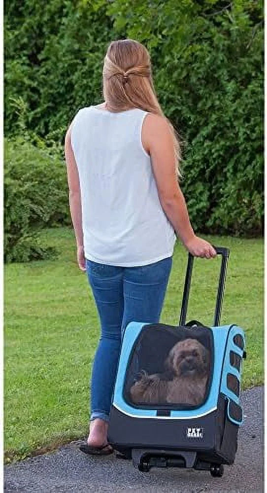 Mesh Plus Pouch, For Car Telescoping Extra Ocean (PG1280OB) Seat Blue, Ventilation, Traveler Travel Cats/Dogs, Large Handle, Carrier, Tether, Storage Included