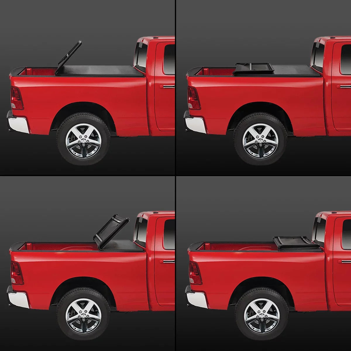 For TTC-TRISOFT-045 Nissan Trunk Tonneau Soft Frontier -Fold Cover Bed 5' Top 2021 Adjustable to 2005 DNA Tri Motoring Fleetside
