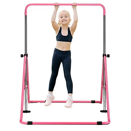 Bar, Bar Adjustable Bars, Folding Junior for Gymnastics Height Monkey Wesfital Gymnastics Training Bars Home Tumbling Horizontal Bars Kids,