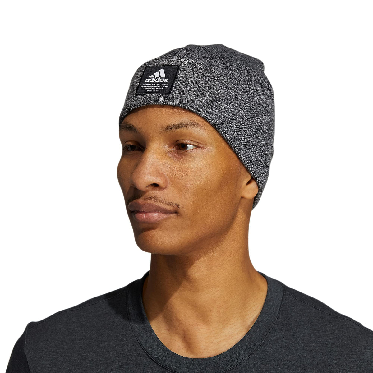 adidas One Fold F21, Men's Amplifier Carbon-Grey Twist/Black/White Size Beanie,