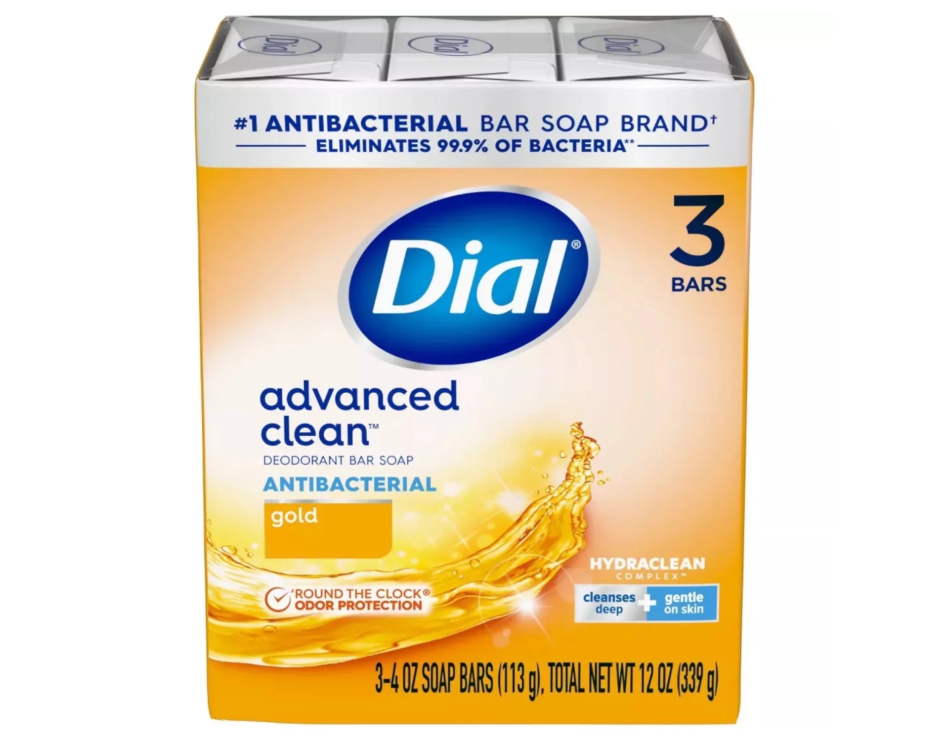 Soap Bar, 4 Gold, ea 4) Dial (Pack Antibacterial bars, Deodorant of 3 oz