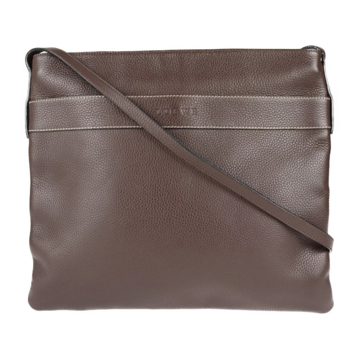 shoulder without Pre-Owned bag large (Good) leather brown LOEWE gusset Loewe
