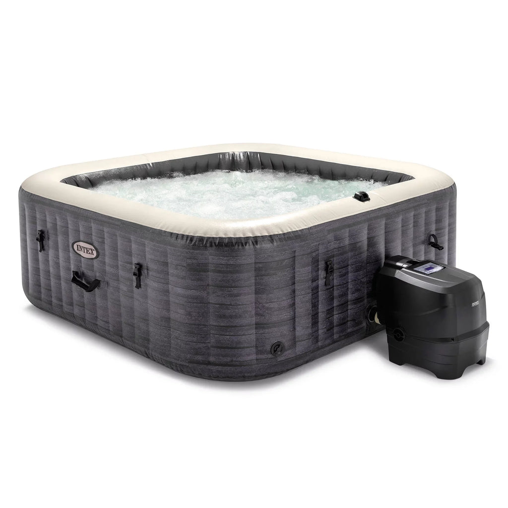 Plus 28", x Intex with Hot Tray PureSpa 94 Phone Inflatable Greystone Tub,