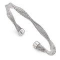 for Sterling Silver Cuff Twisted & Auriga Textured Bracelet Women 925