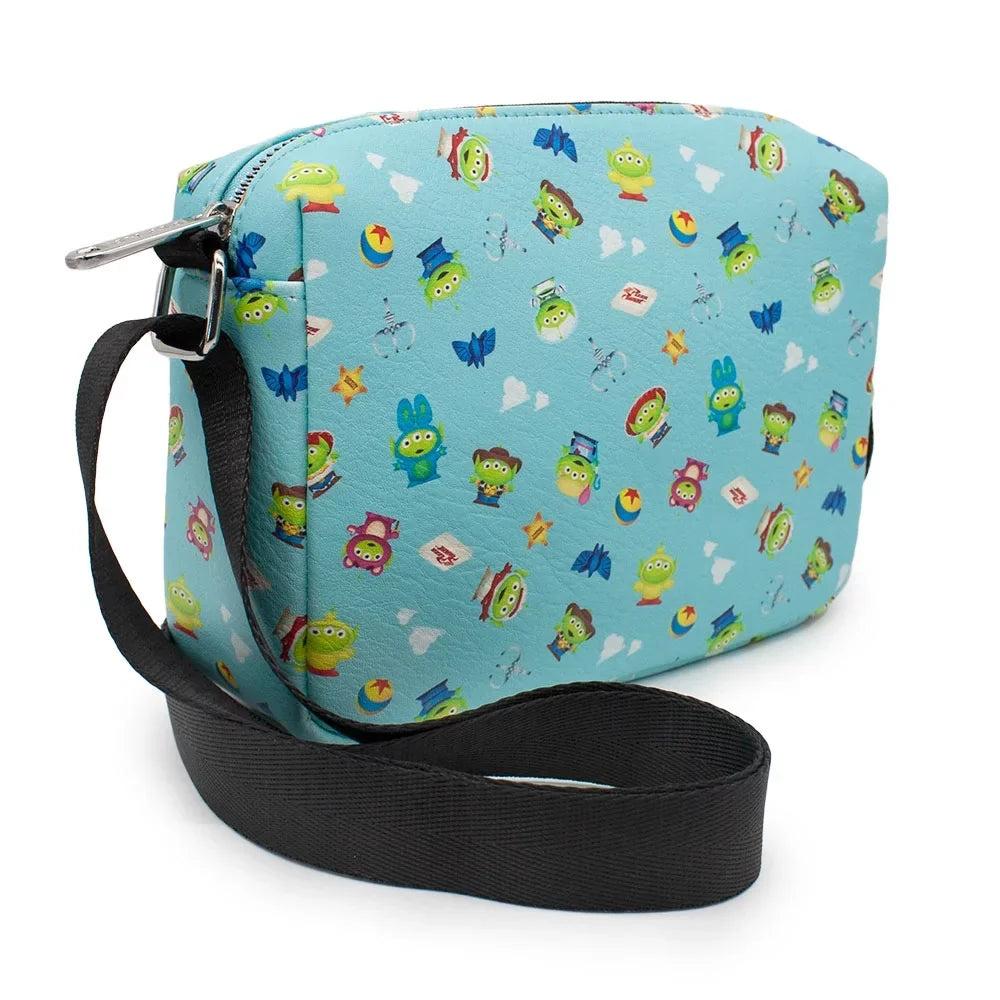 Collage, Cross Remix Body, Vegan Planet Bag, Blue, Alien Story Toy Disney Rectangle, Pizza Leather Pixar