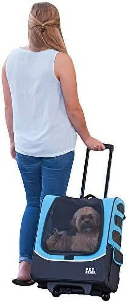 Mesh Plus Pouch, For Car Telescoping Extra Ocean (PG1280OB) Seat Blue, Ventilation, Traveler Travel Cats/Dogs, Large Handle, Carrier, Tether, Storage Included