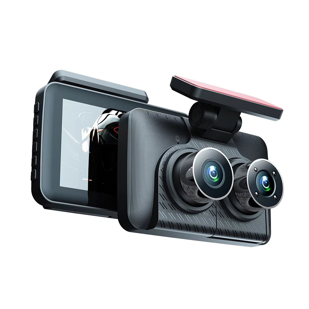 1080+720+480P Car Video Vision Safety Cam 4in Night Dash Car Recording Recorder Cameras Mirror 3 Inside Front Driving Recorder Rearview Camcorder Auto Camera and Car Rear