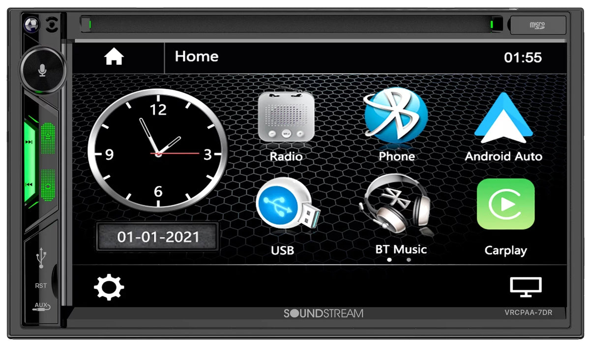 AUTO+Camera DVD VRCPAA-7DR Monitor Soundstream Car w/CARPLAY/ANDROID 7" Receiver