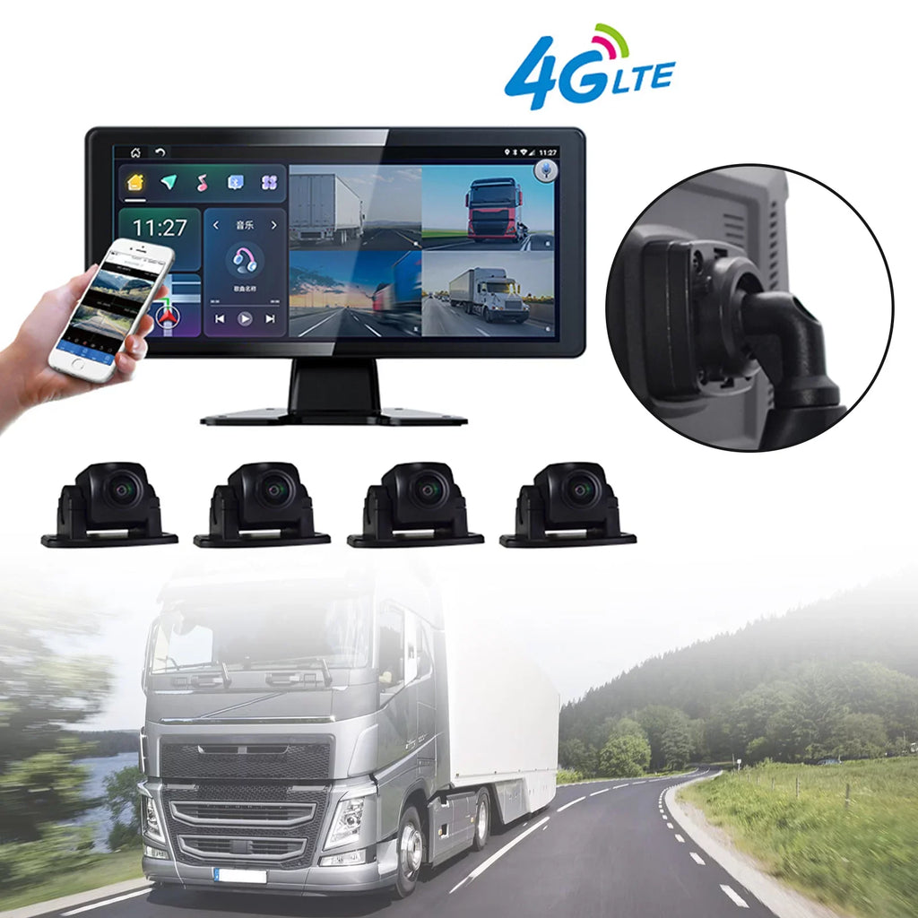 AI DVR Driving RV Monitor GPS Video Recorder for Screen 10.36" Truck Touch Bus