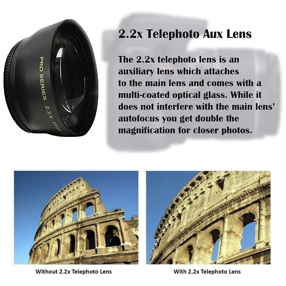 (Black) Lens Nikon Card VR 18-55mm 2 Bundle Digital + Memory D7500 SanDisk ED 64GB and 20.9MP Lens Camera DSLR 70-300mm Pcs W/